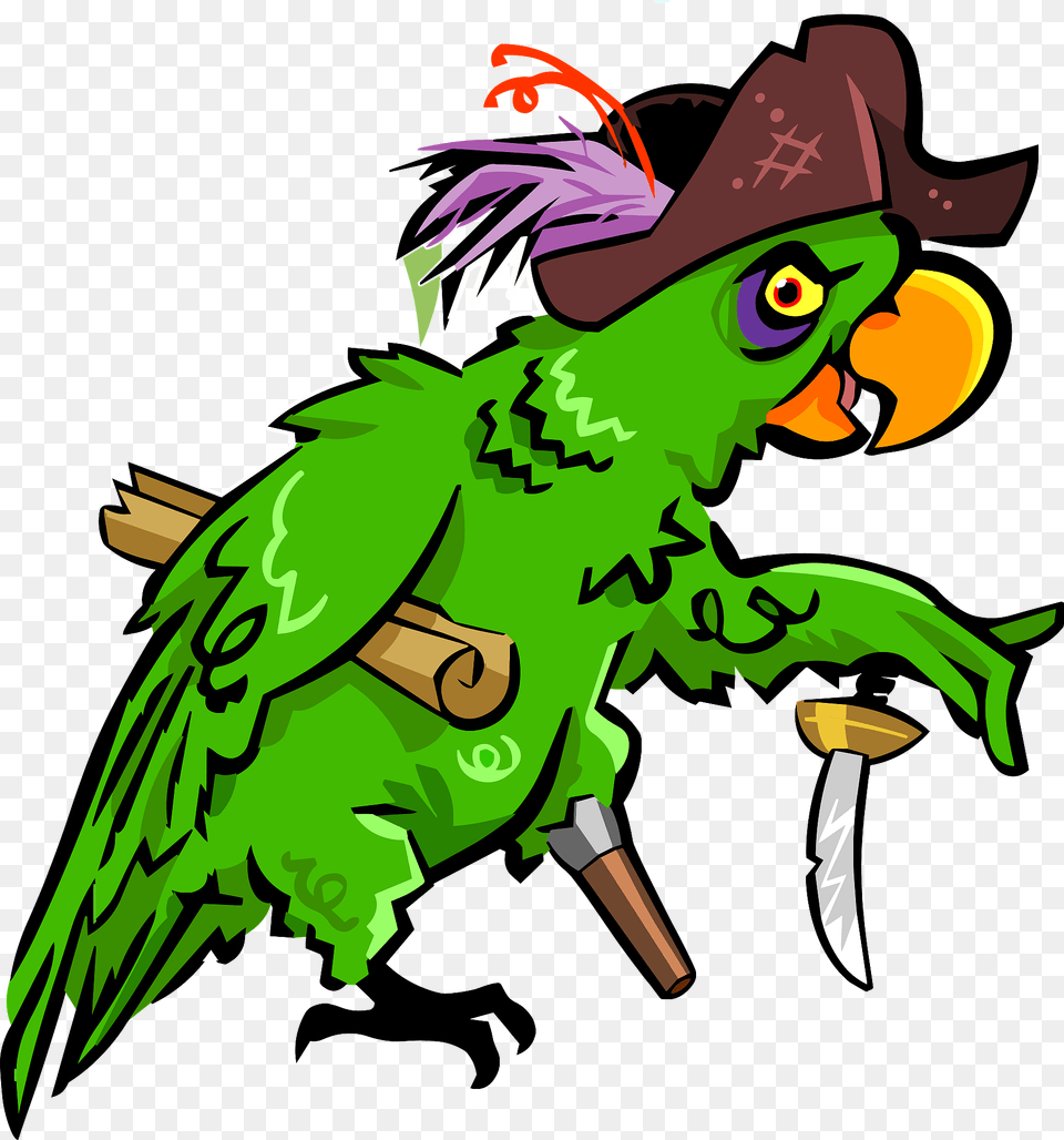 Pirate Parrot Clip Art, Animal, Beak, Bird, Baby Png Image