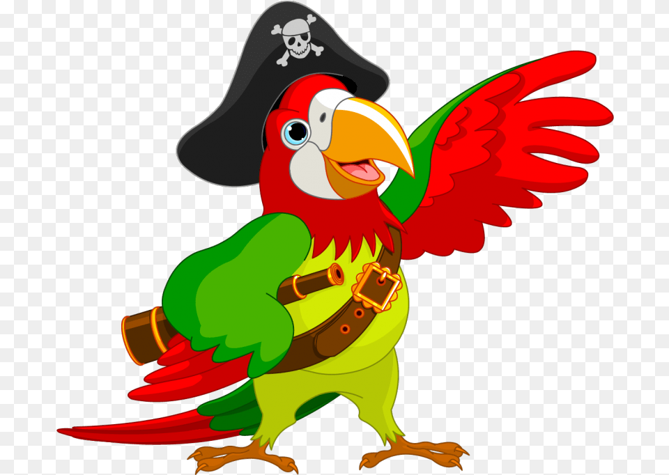 Pirate Parrot Piracy Jack Sparrow Clip Art, Animal, Beak, Bird Free Png