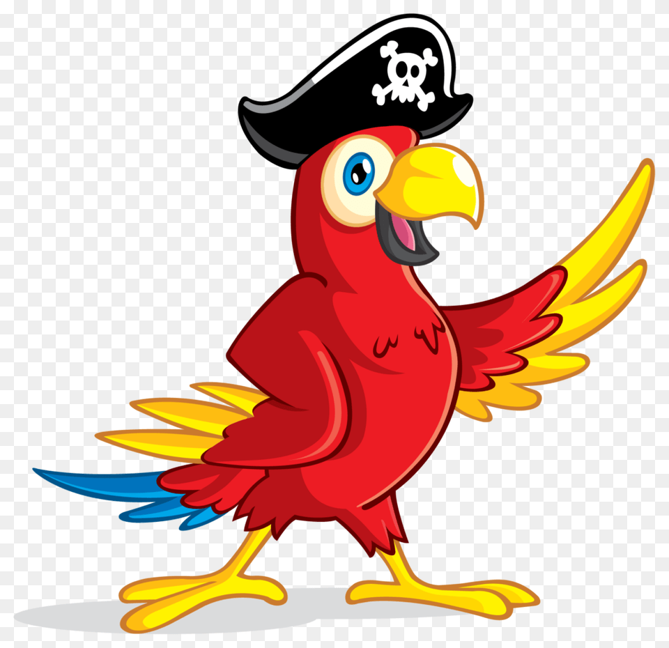 Pirate Parrot Transparent Image Vector Clipart, Animal, Beak, Bird Free Png