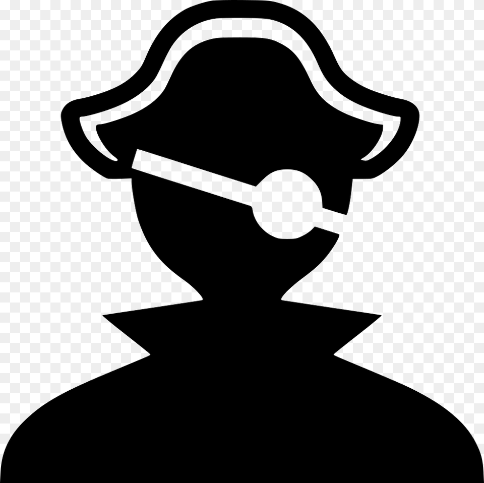 Pirate Pirate Icon Black, Silhouette, Stencil, Adult, Male Png