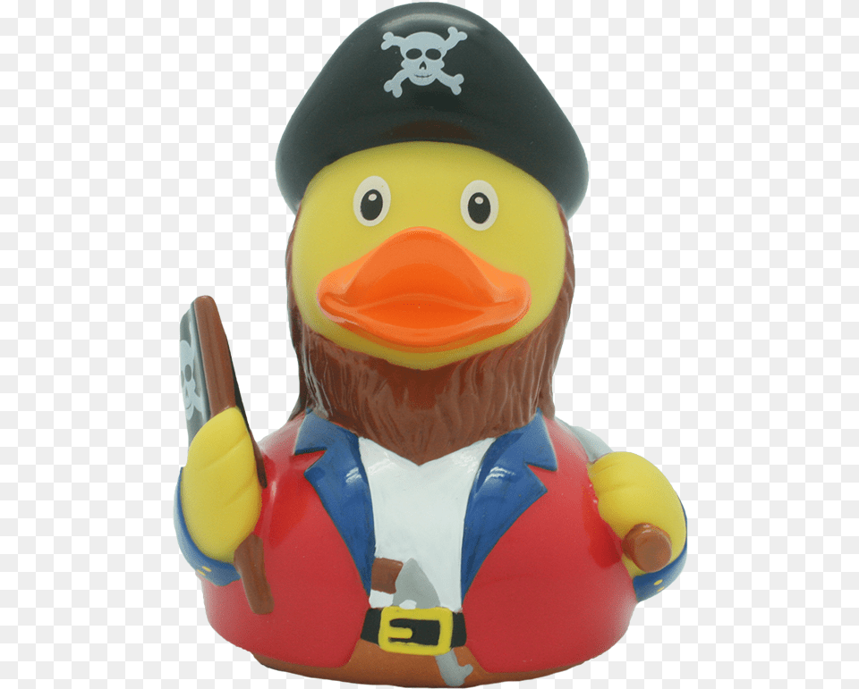 Pirate Red Rubber Duck Duck, Toy, Figurine, Plush, Face Png Image