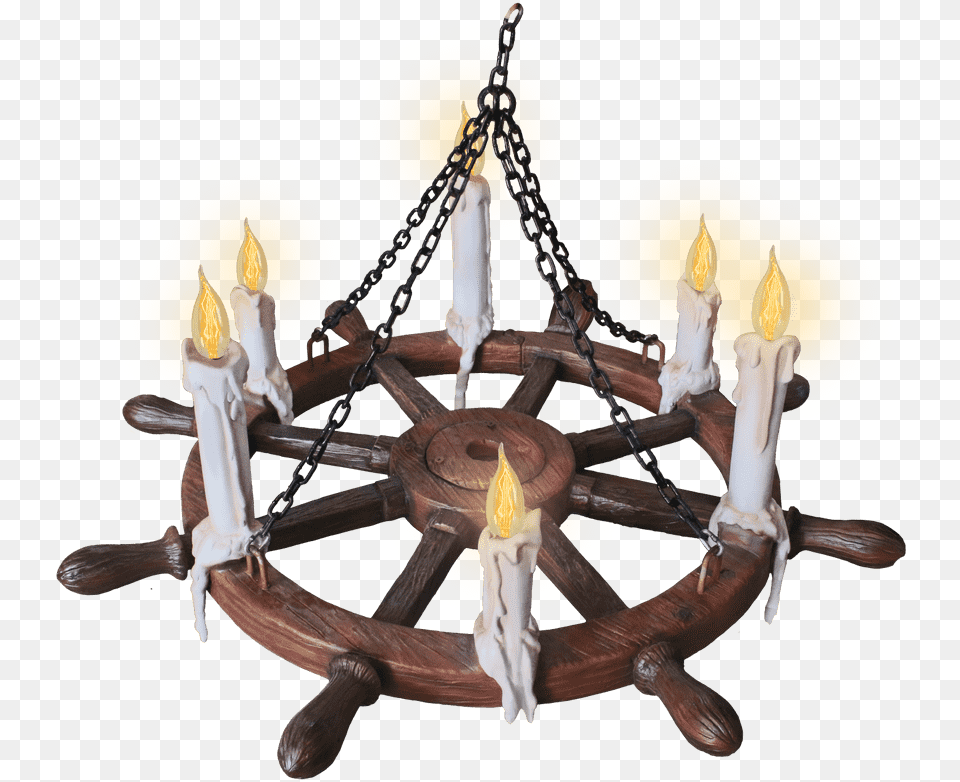 Pirate Rudder Chandelier Statue Resin Nautical Decor Chandelier Pirate, Lamp Png Image