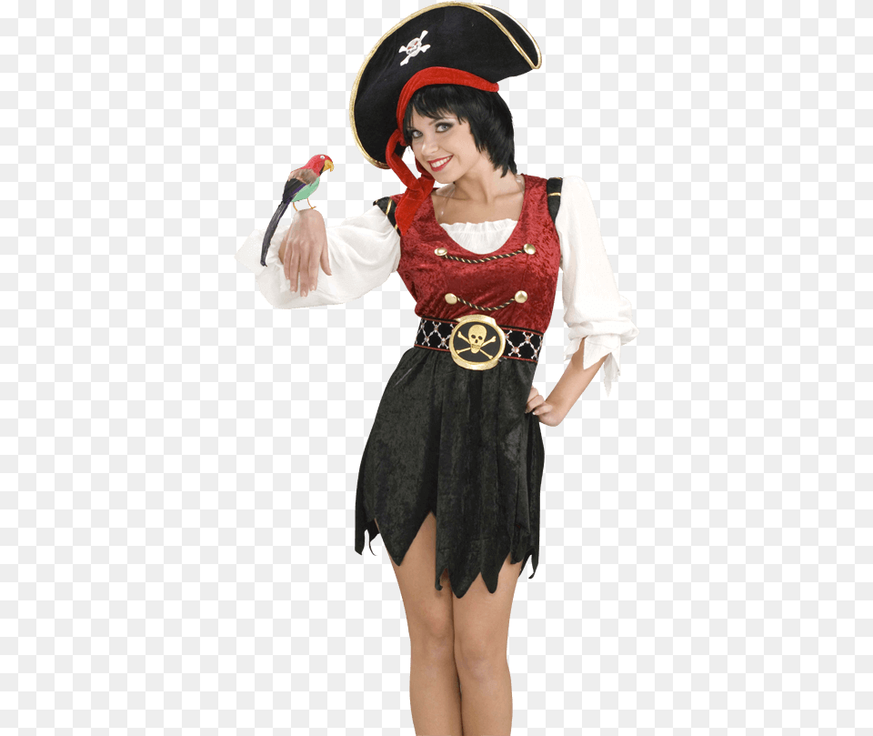 Pirate S Parrot Bracelet Costume Hat, Clothing, Person, Adult, Female Free Png Download