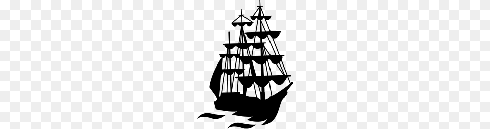 Pirate Ship, Gray Free Png