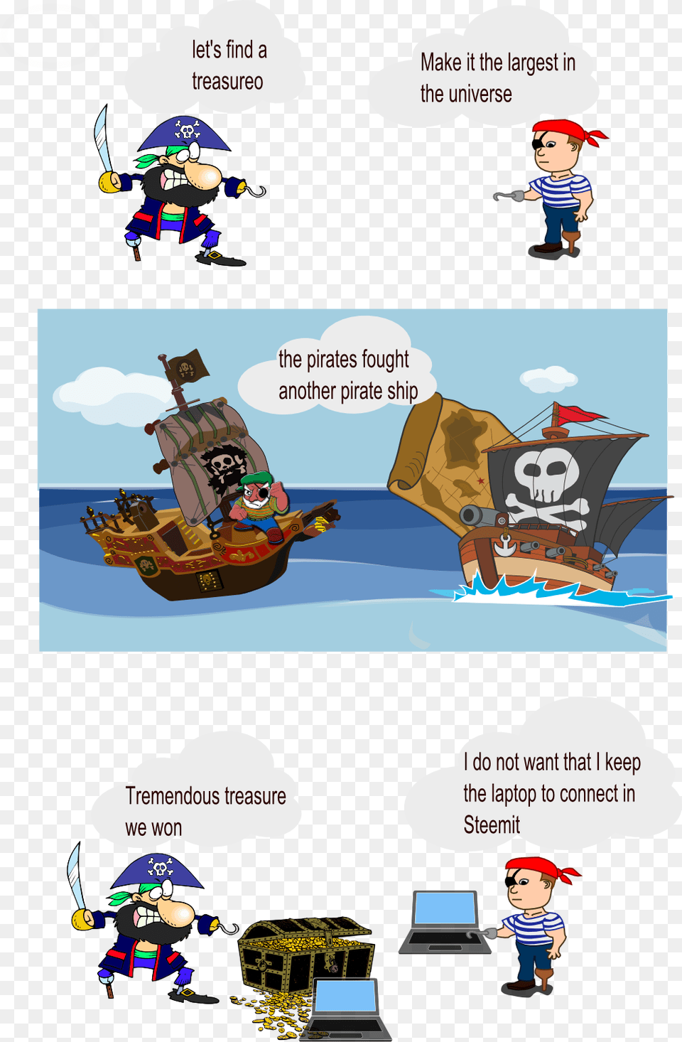 Pirate Ship Cartoon Funny, Publication, Book, Comics, Person Free Transparent Png