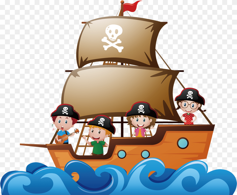 Pirate Ship Clip Art Baby Pirate Border, Person, People, Face, Head Png Image