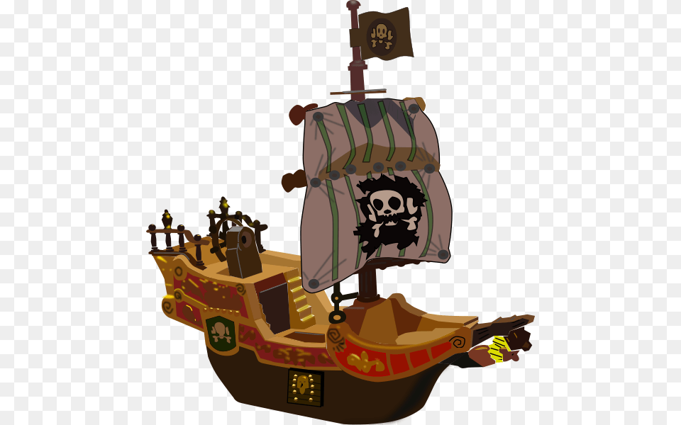 Pirate Ship Clip Arts For Web, Person, Bulldozer, Machine, Transportation Png