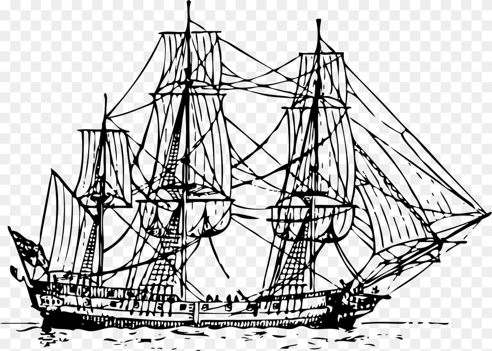 Pirate Ship Clipart 1800s Boat Clipart, Sailboat, Transportation, Vehicle, Art Free Transparent Png