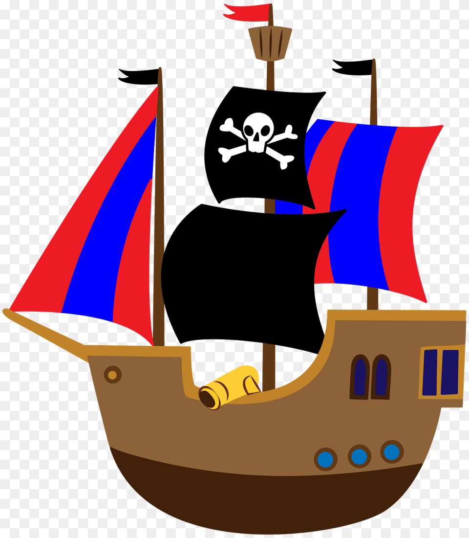 Pirate Ship Clipart, Person, Boat, Sailboat, Transportation Free Transparent Png
