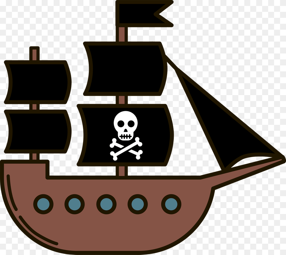 Pirate Ship Clipart, Boat, Sailboat, Transportation, Vehicle Png Image