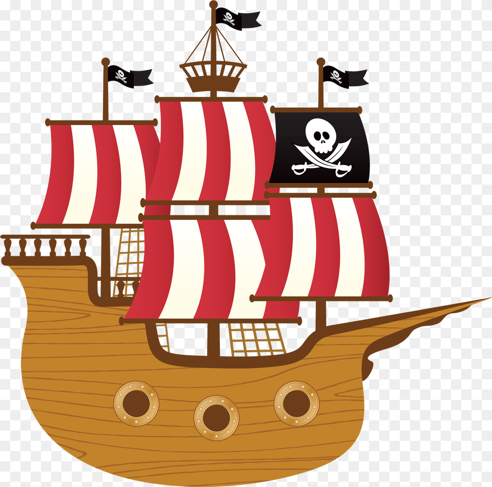 Pirate Ship Clipart Cute Pirate Ship Clipart, Chandelier, Lamp, Boat, Sailboat Free Png Download