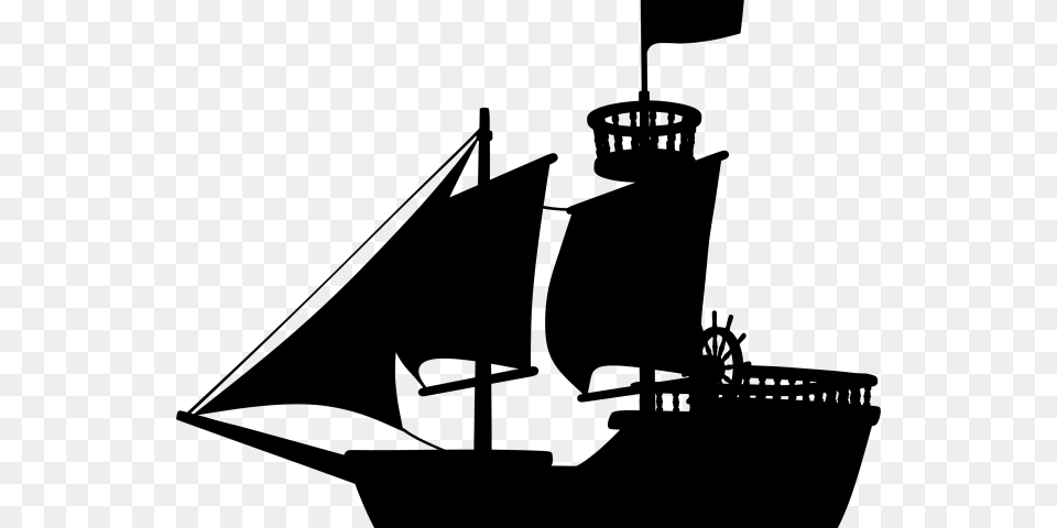 Pirate Ship Clipart Download, Gray Free Png