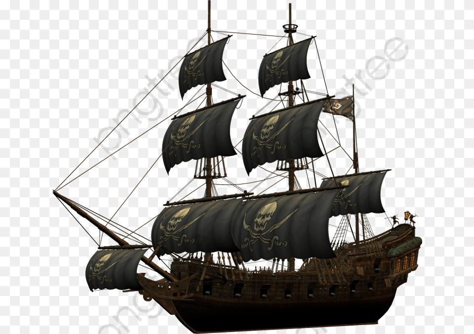 Pirate Ship Clipart Pirate Ship, Boat, Sailboat, Transportation, Vehicle Free Transparent Png