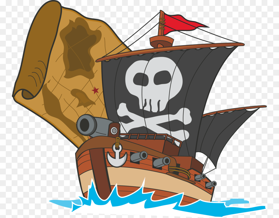 Pirate Ship Drawing Computer Icons Silhouette, Person, Bulldozer, Machine, Boat Free Transparent Png