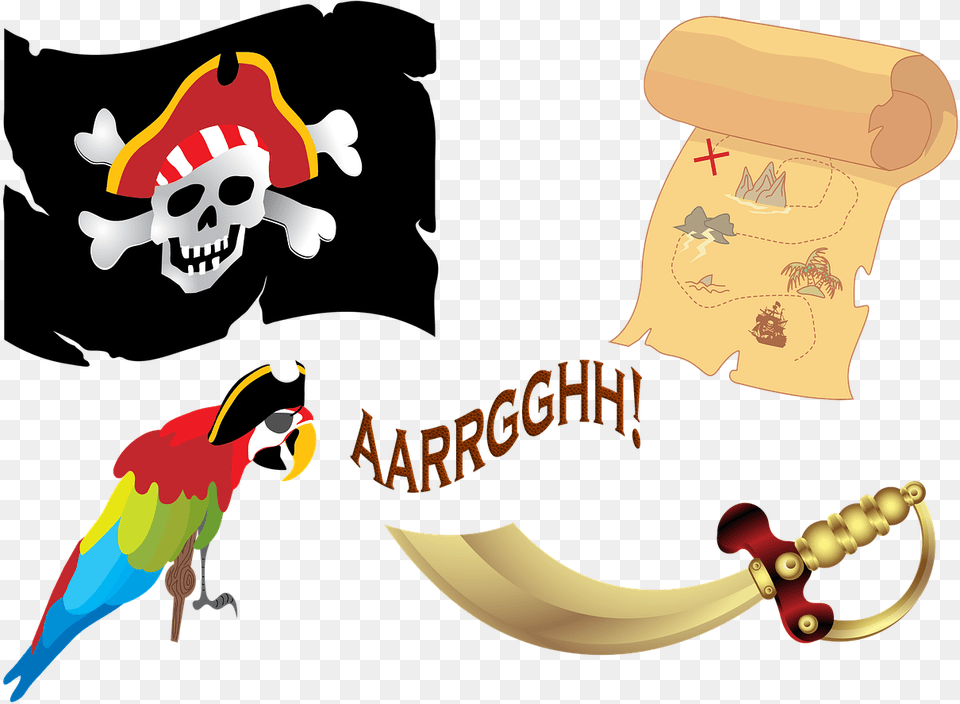 Pirate Ship Gold Treasure On Pixabay Background For Treasure Hunt, Animal, Beak, Bird, Person Free Transparent Png
