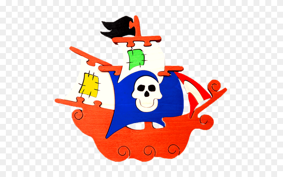 Pirate Ship Puzzle Manine Montessori, Applique, Pattern, Baby, Person Png Image