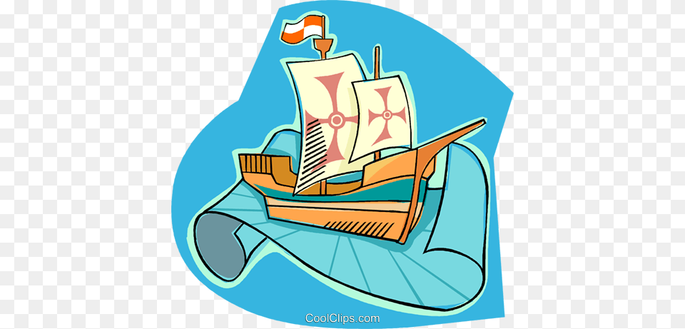 Pirate Ship Royalty Free Vector Clip Art Illustration, Paper Png Image