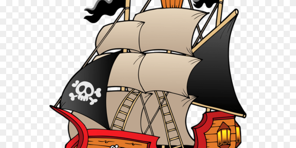 Pirate Ship Transparent, Boat, Sailboat, Transportation, Vehicle Free Png Download