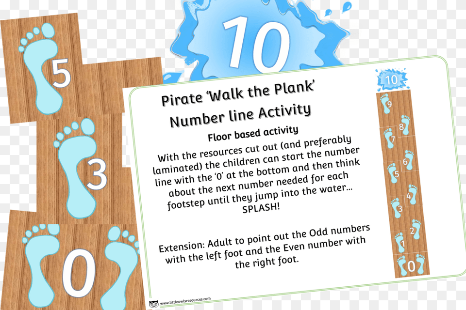Pirate Ship Walk The Plank Number Line, Text, Business Card, Paper, Advertisement Free Png Download