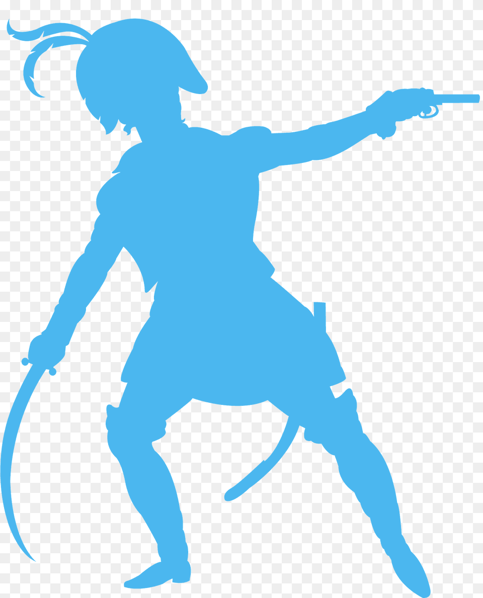 Pirate Silhouette, Stencil, Person, Sword, Weapon Free Png