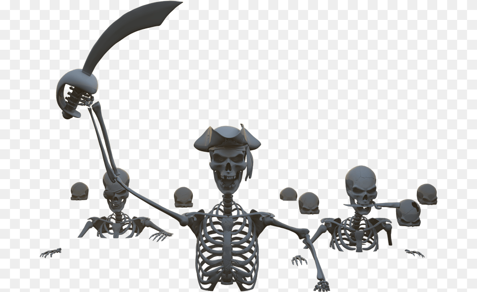 Pirate Skeleton Attack By Skeleton, Person, Face, Head, Baby Free Png