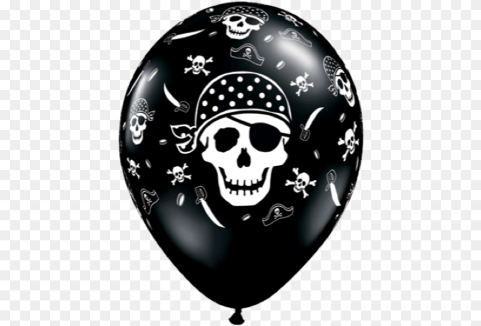 Pirate Skull Amp Cross Bones Black Pose Med Skull And Bones Happy Birthday, Balloon, Face, Head, Person Free Transparent Png