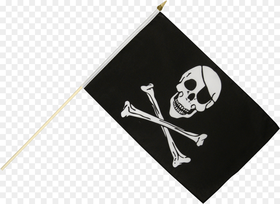 Pirate Skull And Bones Hand Waving Flag Pirate Flag, People, Person, Blade, Dagger Png