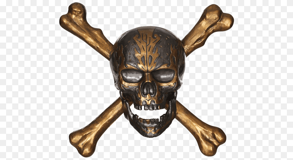 Pirate Skull And Crossbones New Pirates Of The Caribbean Skull, Bronze, Adult, Male, Man Free Transparent Png