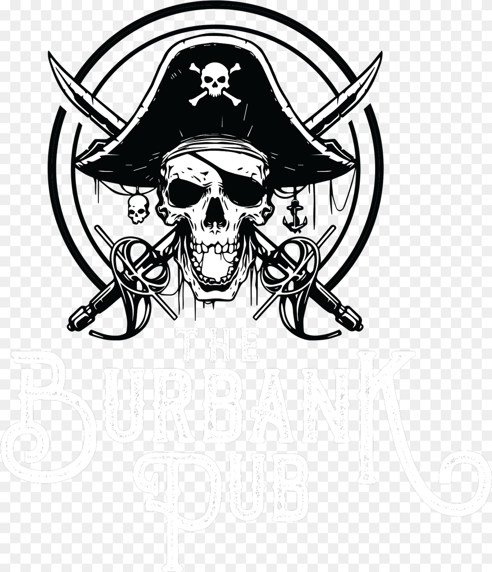 Pirate Skull And Crossbones Tattoo, Person, Adult, Male, Man Png