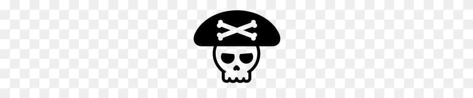 Pirate Skull Icons Noun Project, Gray Free Png