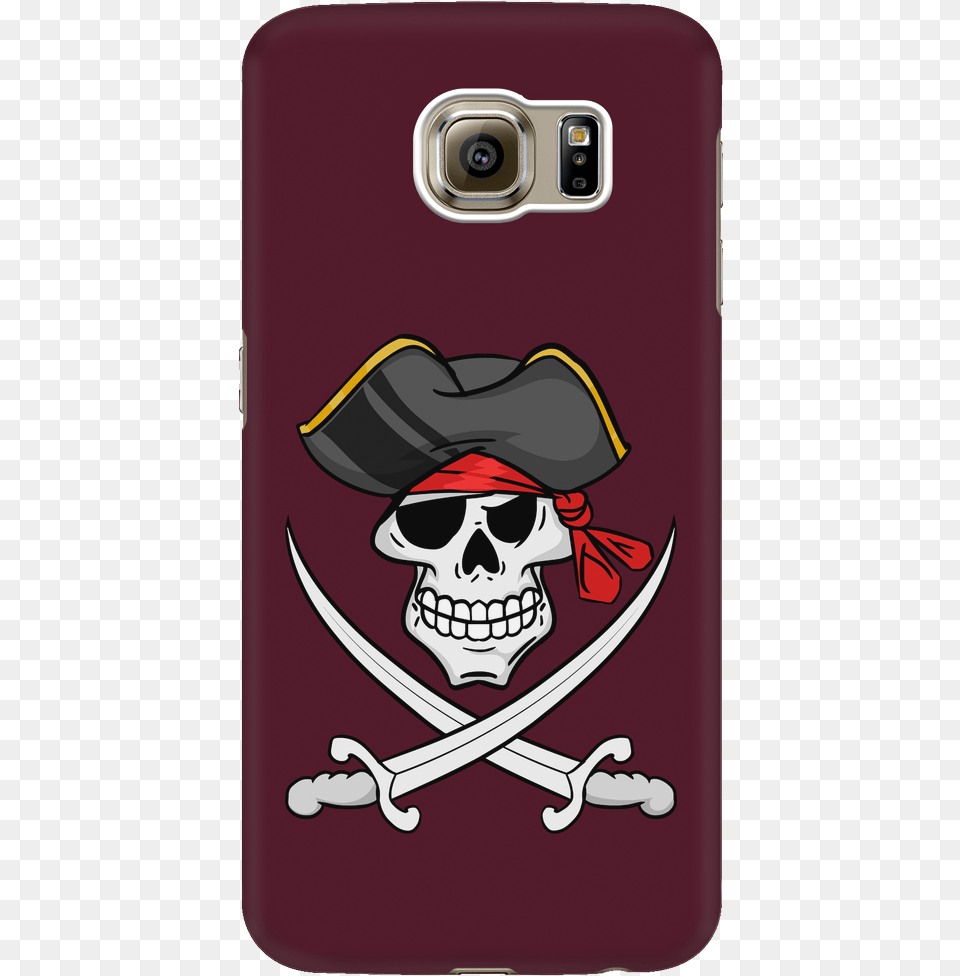 Pirate Skull Phone Case For Samsung Funny Pirate Gifts Smartphone, Mobile Phone, Electronics, Person, Face Png