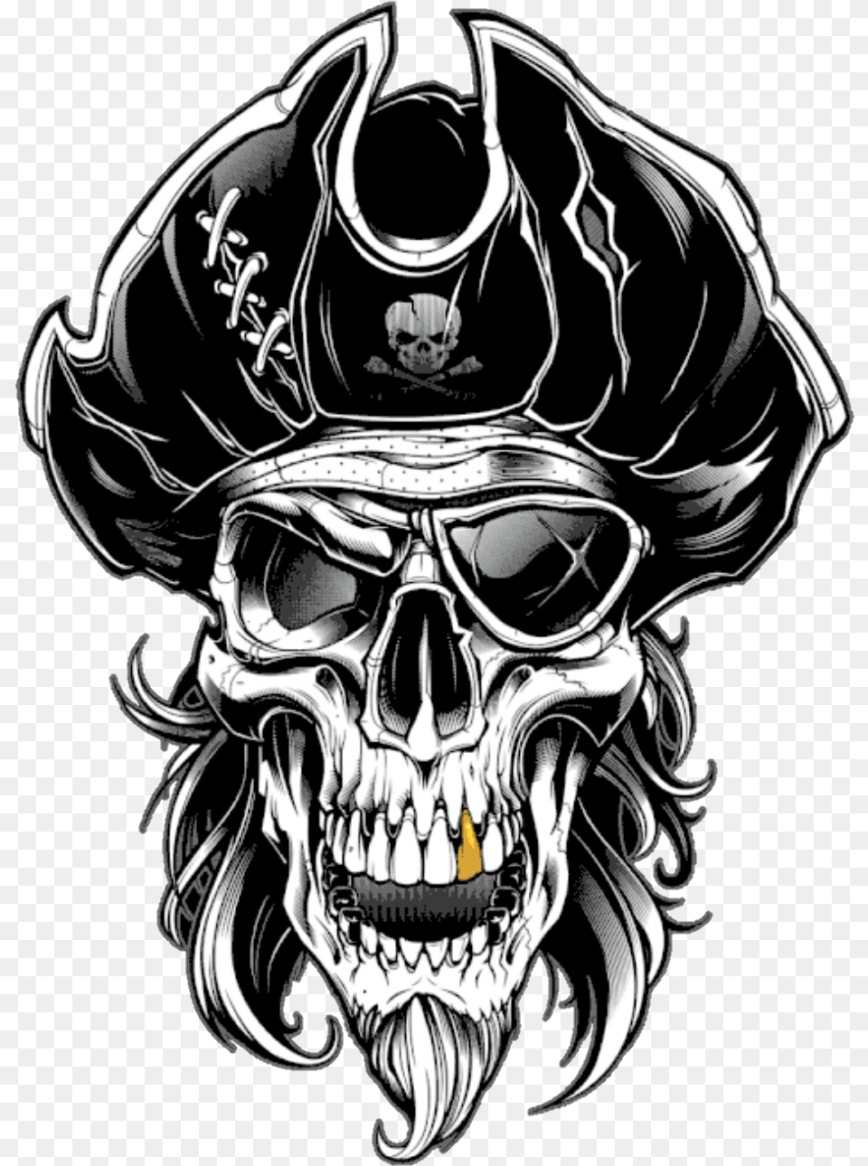 Pirate Skull Pirata Caveira Crnio Lucianoballack Pirate Skull, Person, Art Free Png