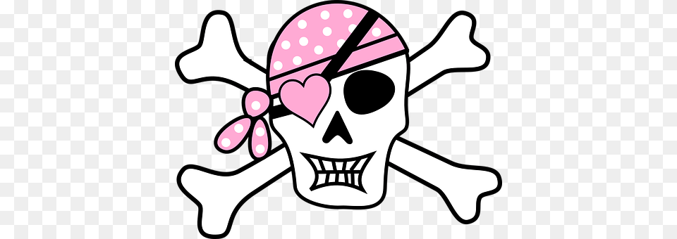 Pirate Skull Skull And Crossbones Eye Patc Girl Pirate Skull, Person, Baby Png