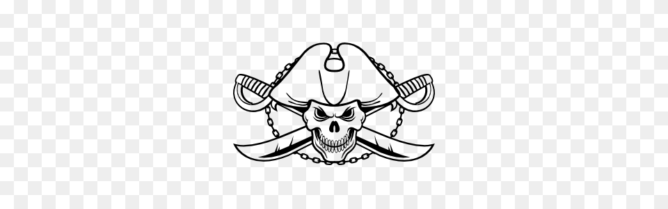 Pirate Skull Stickers Car Decals, Clothing, Hat, Baby, Person Free Transparent Png