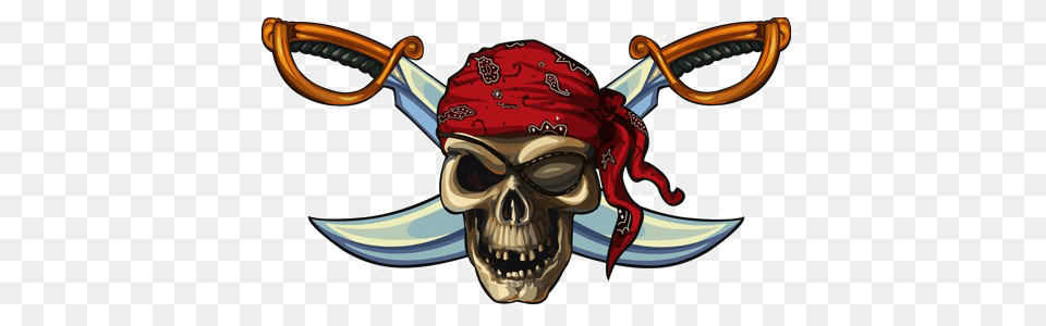 Pirate Skull Transparent Arts, Accessories, Person Free Png Download