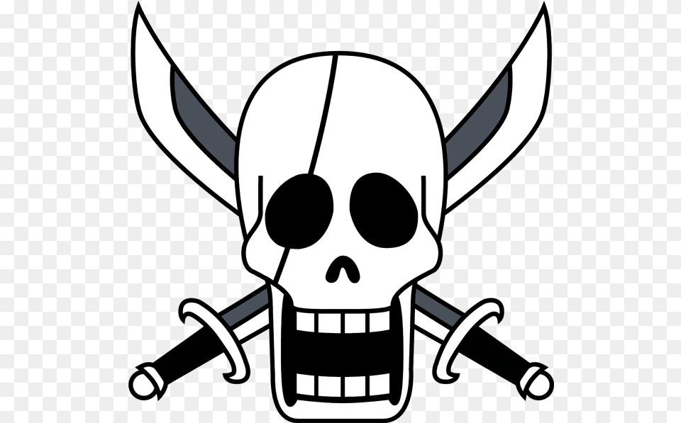 Pirate Skull Transparent Clipart Shanks Jolly Roger, Stencil, Person, Animal, Bear Free Png