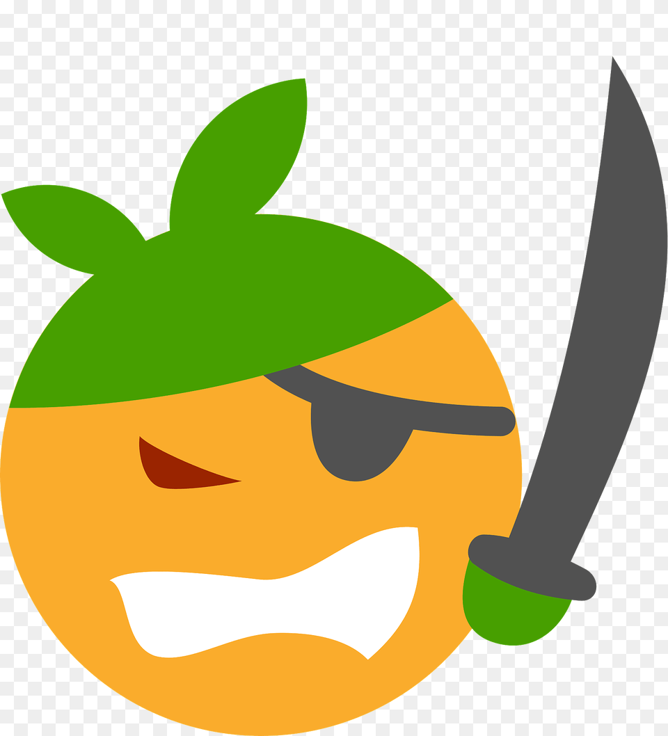 Pirate Smiley Clipart, Food, Fruit, Produce, Plant Png