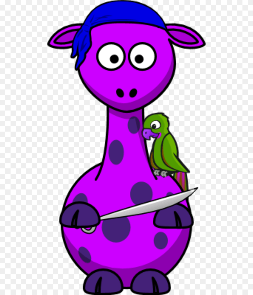 Pirate Sword Giraffe Drawing, Purple, Cutlery, Animal, Bird Png