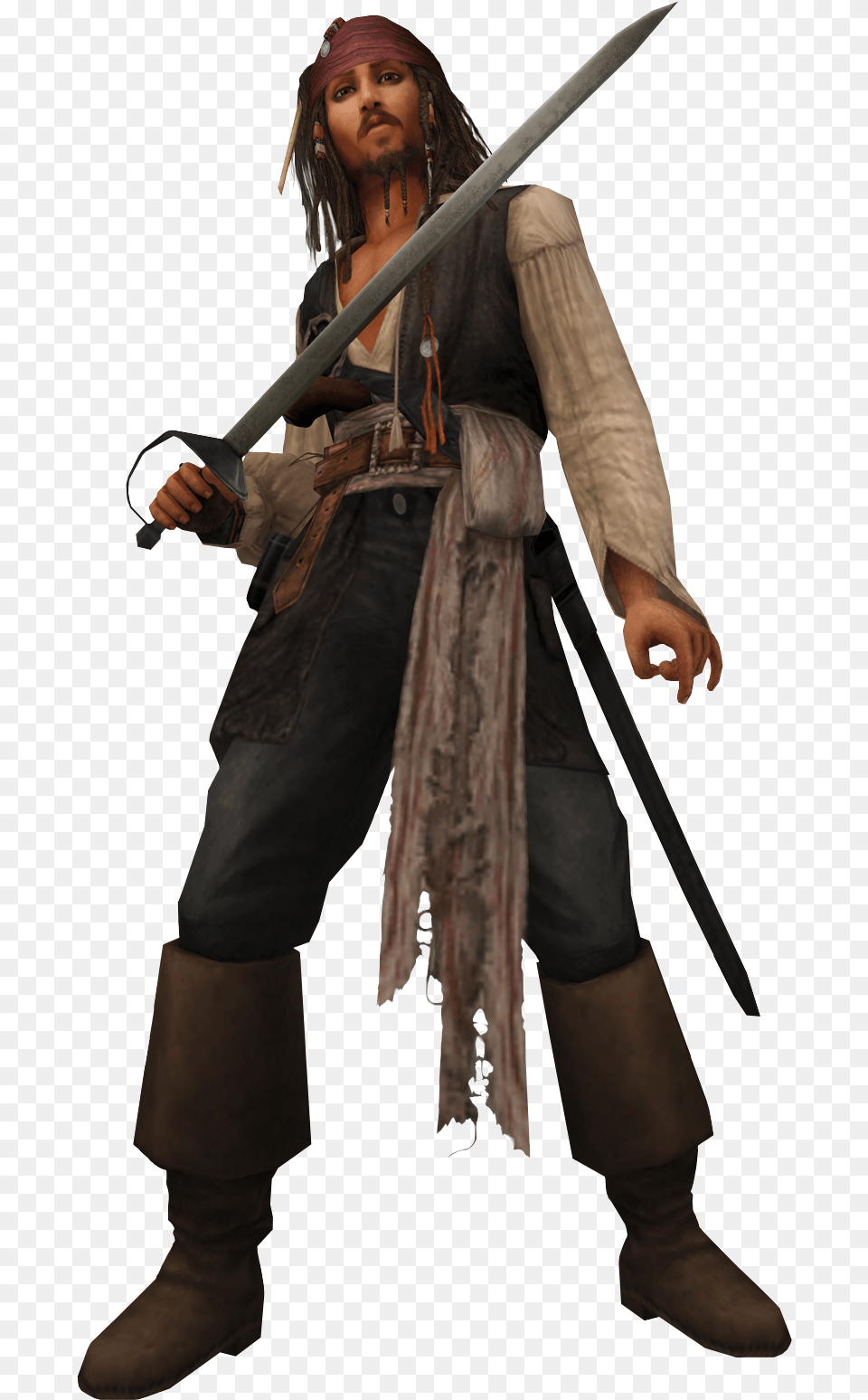 Pirate Transparent Image Web Icons Kingdom Hearts Captain Jack Sparrow, Weapon, Sword, Person, Man Free Png