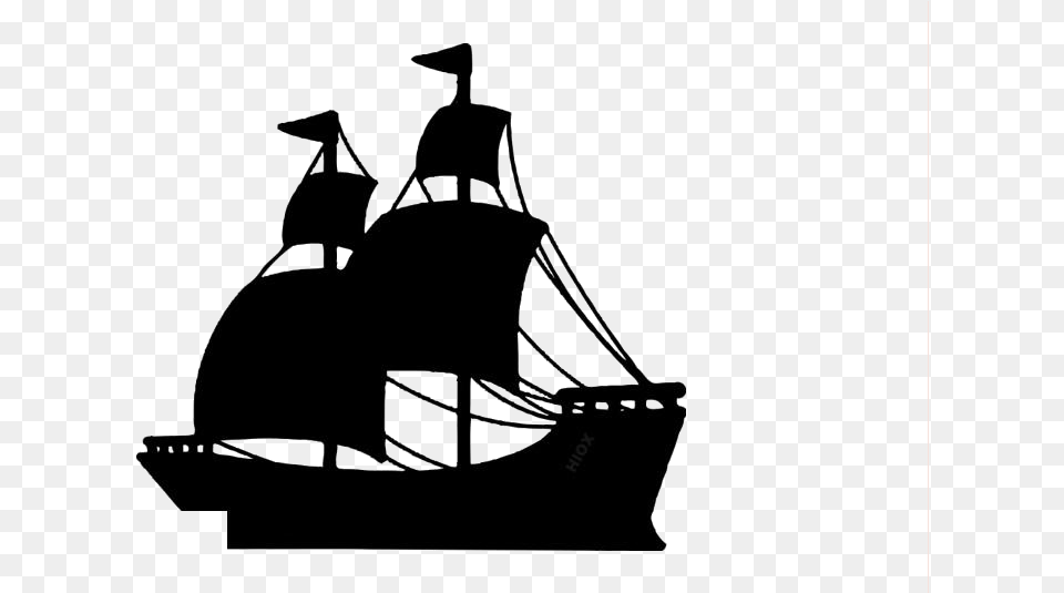 Pirate Transparent Images Simple Pirate Ship Silhouette, Vehicle, Boat, Transportation, Sailboat Png Image