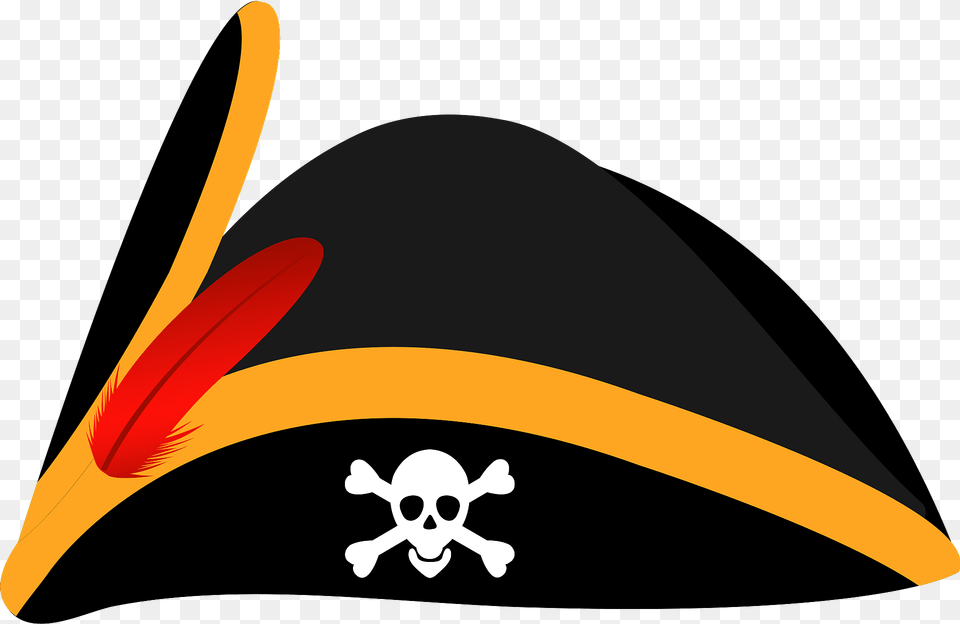 Pirate Tricorn Clipart, Hat, Clothing, Person, Cap Free Png