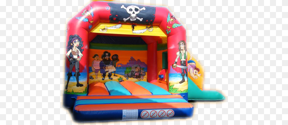 Pirates 39n39 Bucaneers Combined Bouncy Castle Amp Slide Inflatable Castle, Play Area, Adult, Female, Person Free Png