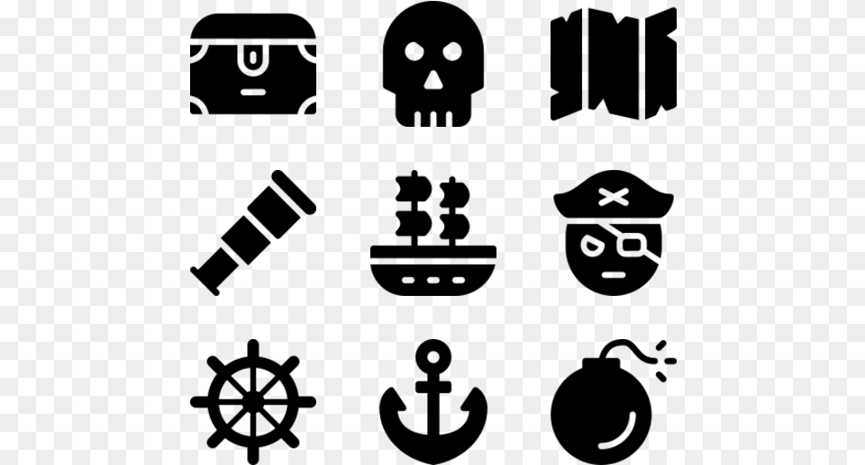 Pirates Business Icon Vector, Gray Free Png Download