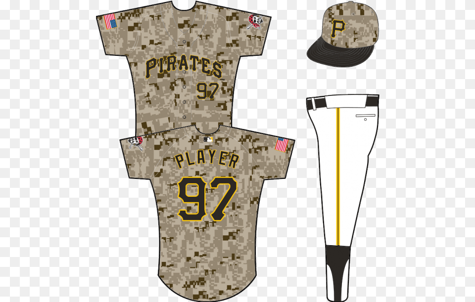 Pirates Camo Uniform Cleveland Indians Home Uniforms, Clothing, Shirt, T-shirt, Baseball Cap Png