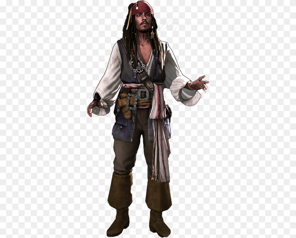 Pirates Of The Caribbean Clipart Transparent Background Captain Jack Sparrow Transparent, Adult, Male, Man, Person Free Png Download
