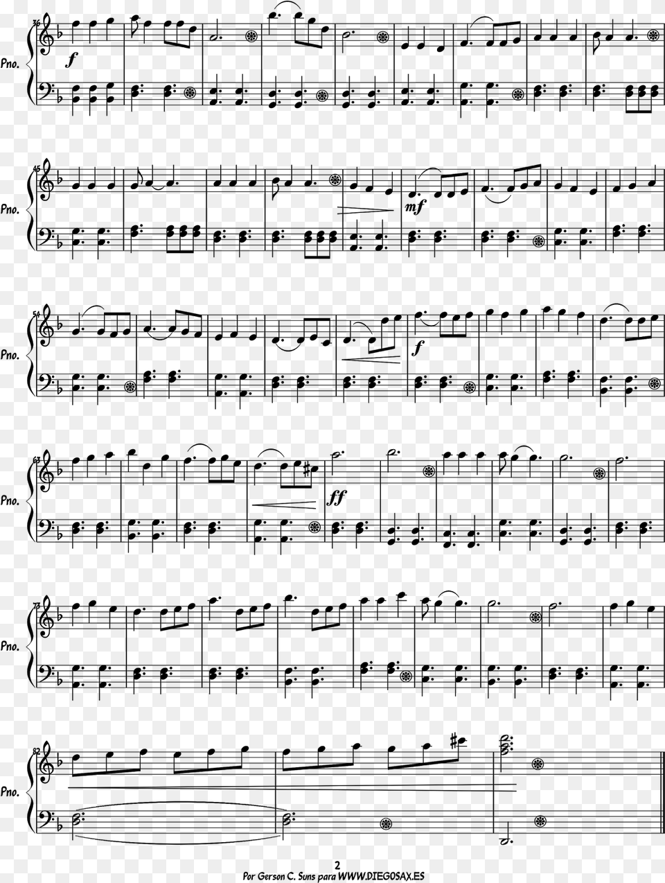 Pirates Of The Caribbean Piano Easy Music Score For, Gray Free Png