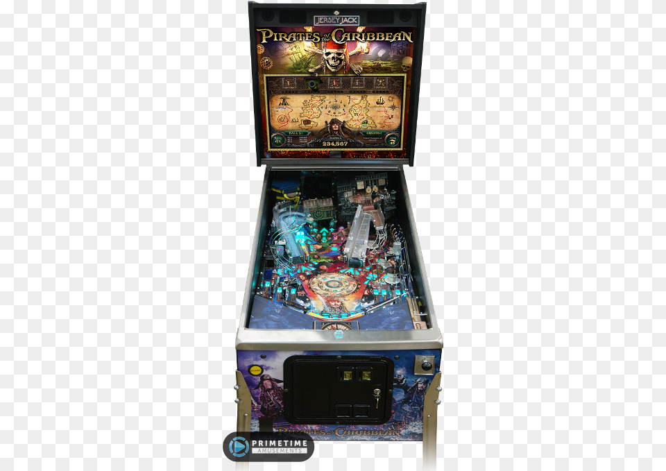 Pirates Of The Caribbean Pinball By Jersey Jack Pinball, Arcade Game Machine, Game, Person Png Image