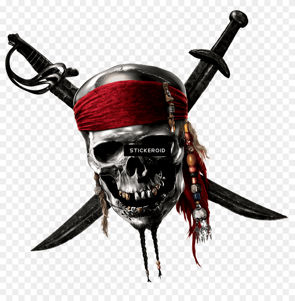 Pirates Of The Caribbean Skull Sign Pirates Of The Caribbean Sign, Sword, Weapon, Person, Pirate Free Transparent Png