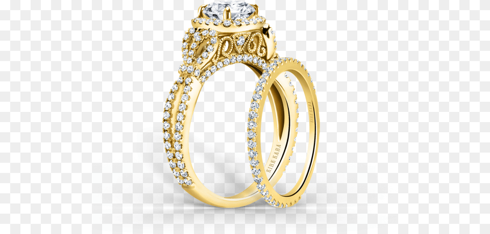 Pirouetta 18k Yellow Gold Ladies Wedding Band D Kirk Kara Engagement Ring, Accessories, Jewelry, Diamond, Gemstone Free Png