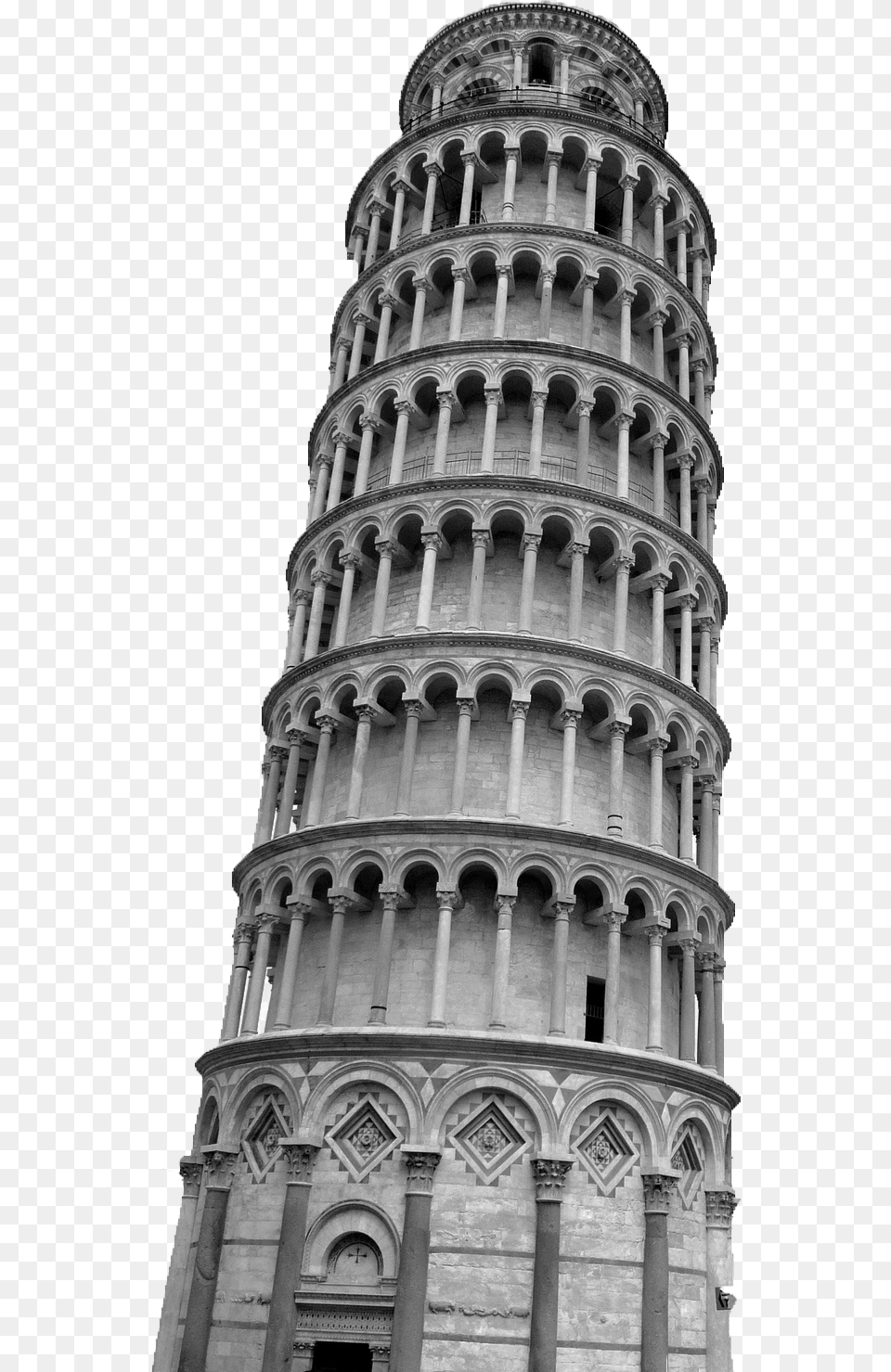 Pisa Bw Piazza Dei Miracoli, Architecture, Building, Tower Free Png